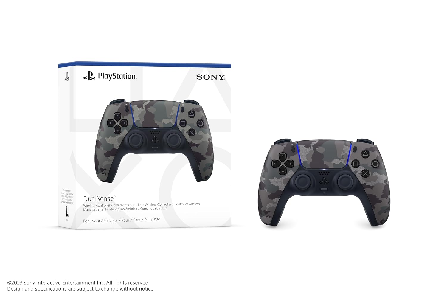 61B34pbzbcL._SL1500_ Control Inalambrico PlayStation 5 – Gray Camouflage - Image 1